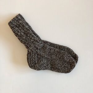 NWOT Dark brown tweed knit wool socks US women's size 7 - 10